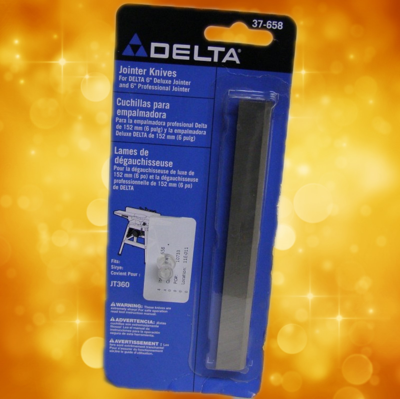  Delta 6" Jointer Knives-Package of 3 37-658