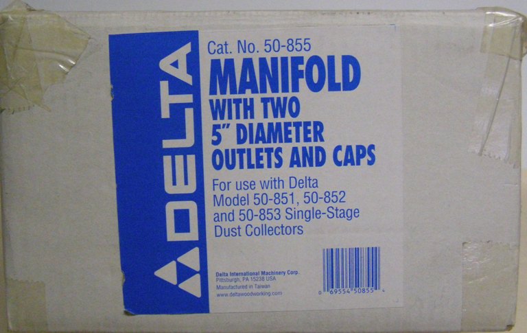 Delta Manifold with two 5" Outlets Painted Metal 50-855