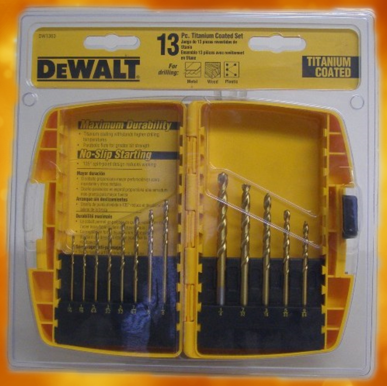 DeWALT 13 Piece Titanium Drill Bit Set 