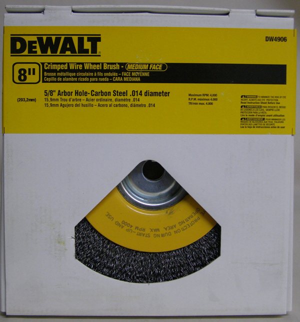 DeWalt DW4906 8&quot; Crimped Bench Wire Wheel - 5/8&quot; Arbor, 3/4&quot; Face Width
DW4906