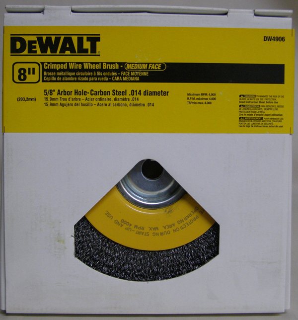 DeWalt DW4906 8&quot; Crimped Bench Wire Wheel - 5/8&quot; Arbor, 3/4&quot; Face Width
DW4906