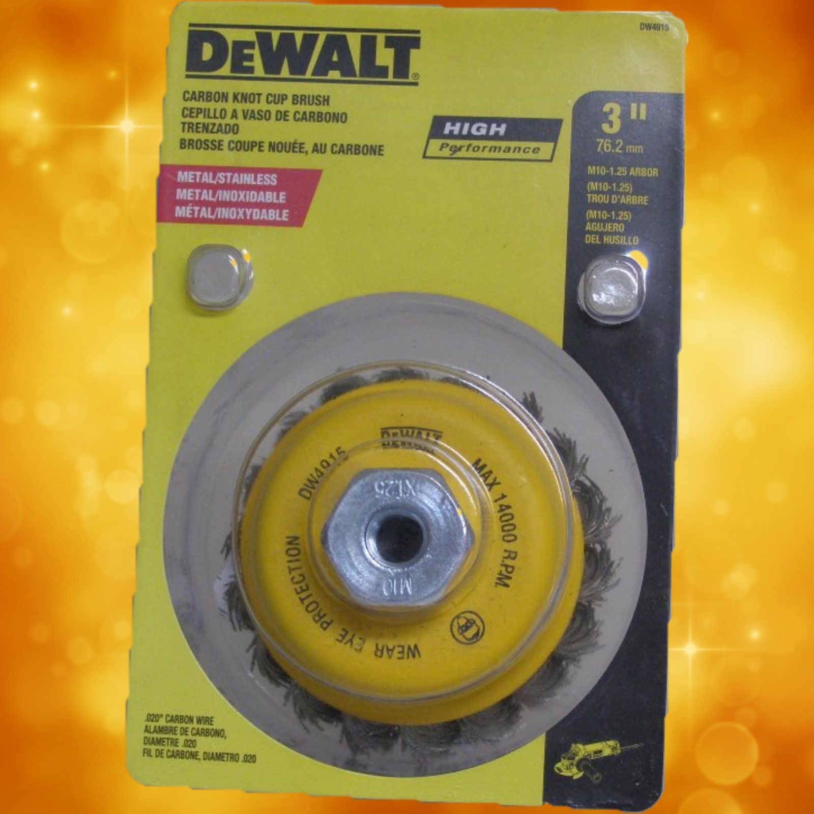 DeWalt DW4915 3 inch Knotted Wire Cup Brush