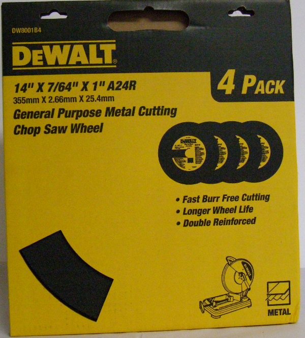 DeWalt DW8001B4 14&quot; General Purpose Chop Saw Wheel - 4 Pack
DW8001B4