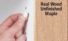 FastCap Peel & Stick Unfinished Wood Screw Cover Caps 9/16" 260 Caps (Maple)  