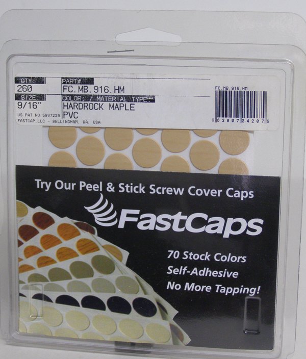 FastCap Hard Rock Maple FC.MB.916.HM Peel &amp; Stick PVC Wood Grain 9/16&quot; 260 Caps
FC.MB.916.HM