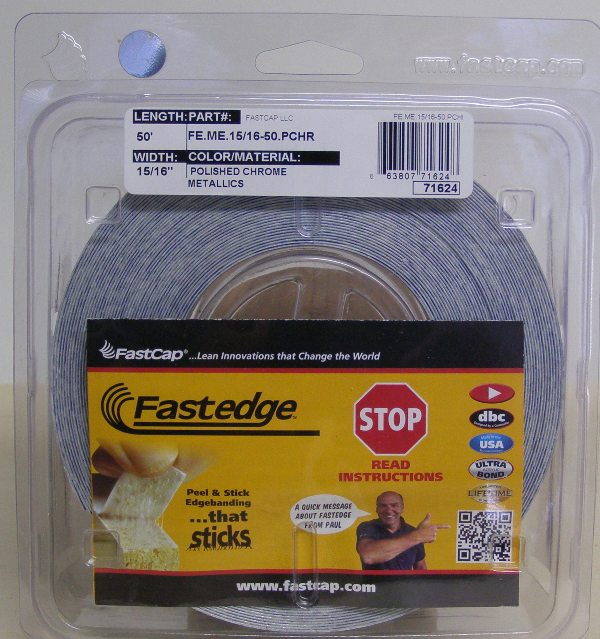 FastCap Polished Chrome Edge Banding Tape PVC 15/16&quot; 50 ft Roll
FE.ME.15/16-50.PCHR