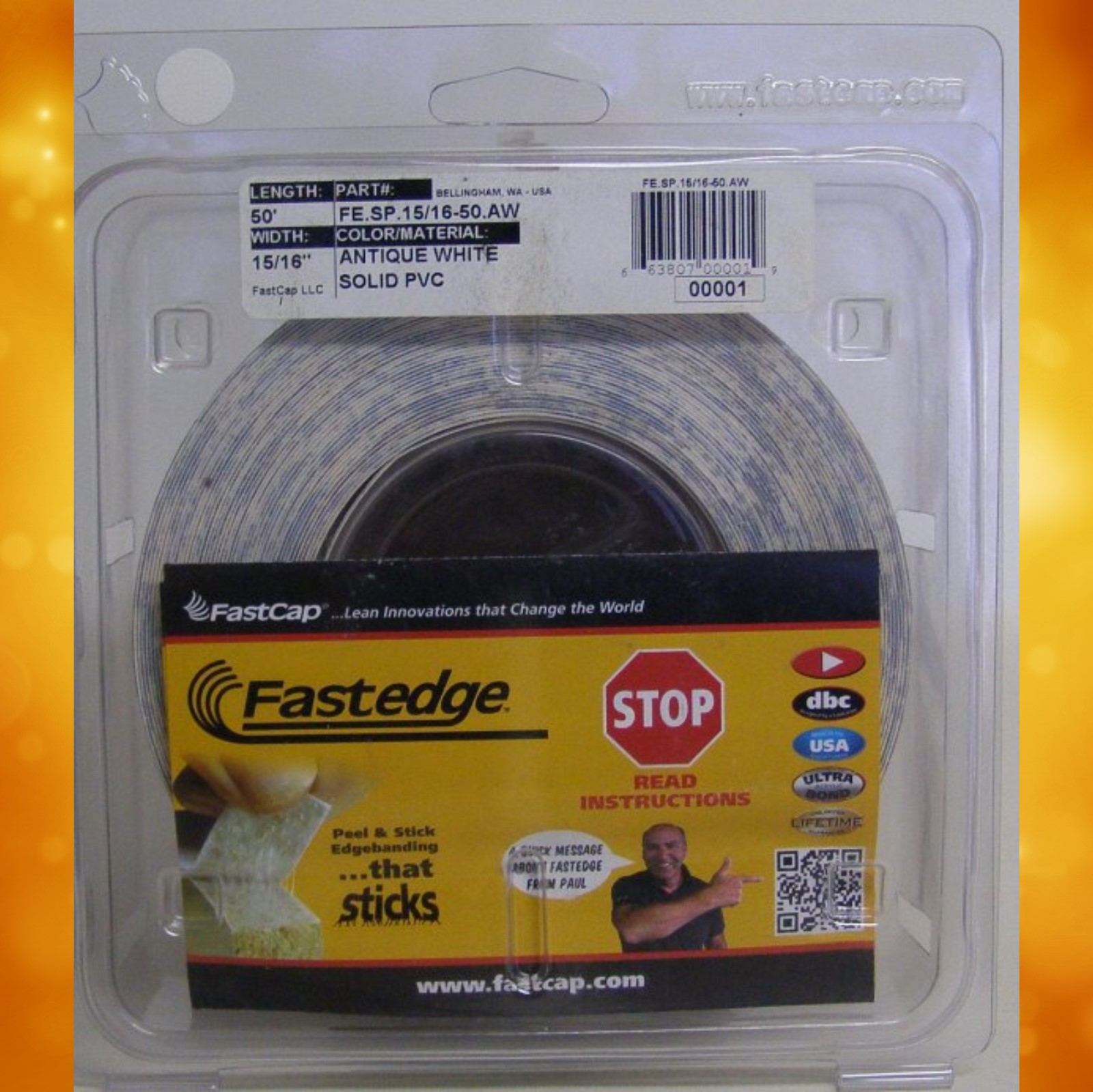 FastCap Antique White FE.SP.15/16-50.AW Edge Banding Tape PVC 15/16&quot; 50 ft Roll
FE.SP.15/16-50.AW
