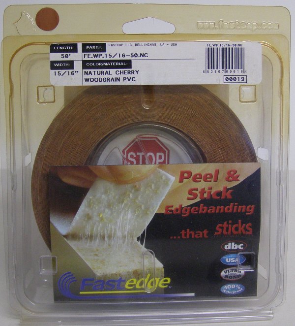 FastCap FE.WP.15/16-50.NC Natural Cherry Edge Banding Tape PCV 15/16&quot; 50 ft Roll
FE.WP.15/16-50.N