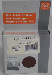 Fein 6-37-17-218-01-4 Profile Sanding Sheets 120 Grit 25 Sheets 6-37-17-218-01-4