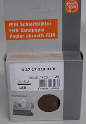 Fein 6-37-17-219-01-8 Profile Sanding Sheets 180 Grit 25 Sheets 6-37-17-219-01-8