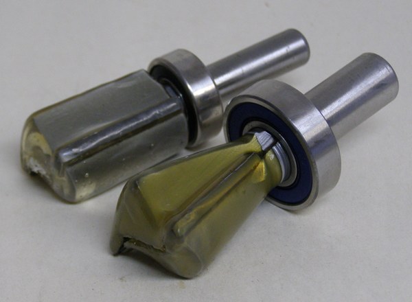 Keller Dovetail Bits135 3695 LARGE SET 2 BITS W BEARINGS FOR 135
