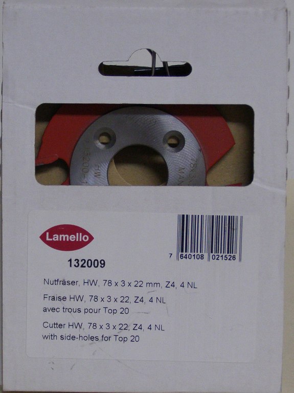 Lamello 4 Tooth H-9 Cutter Top 20 132009
132009