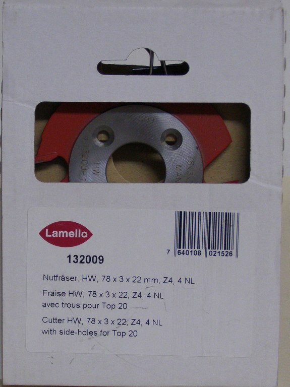 Lamello 4 Tooth H-9 Cutter Top 20 132009
132009