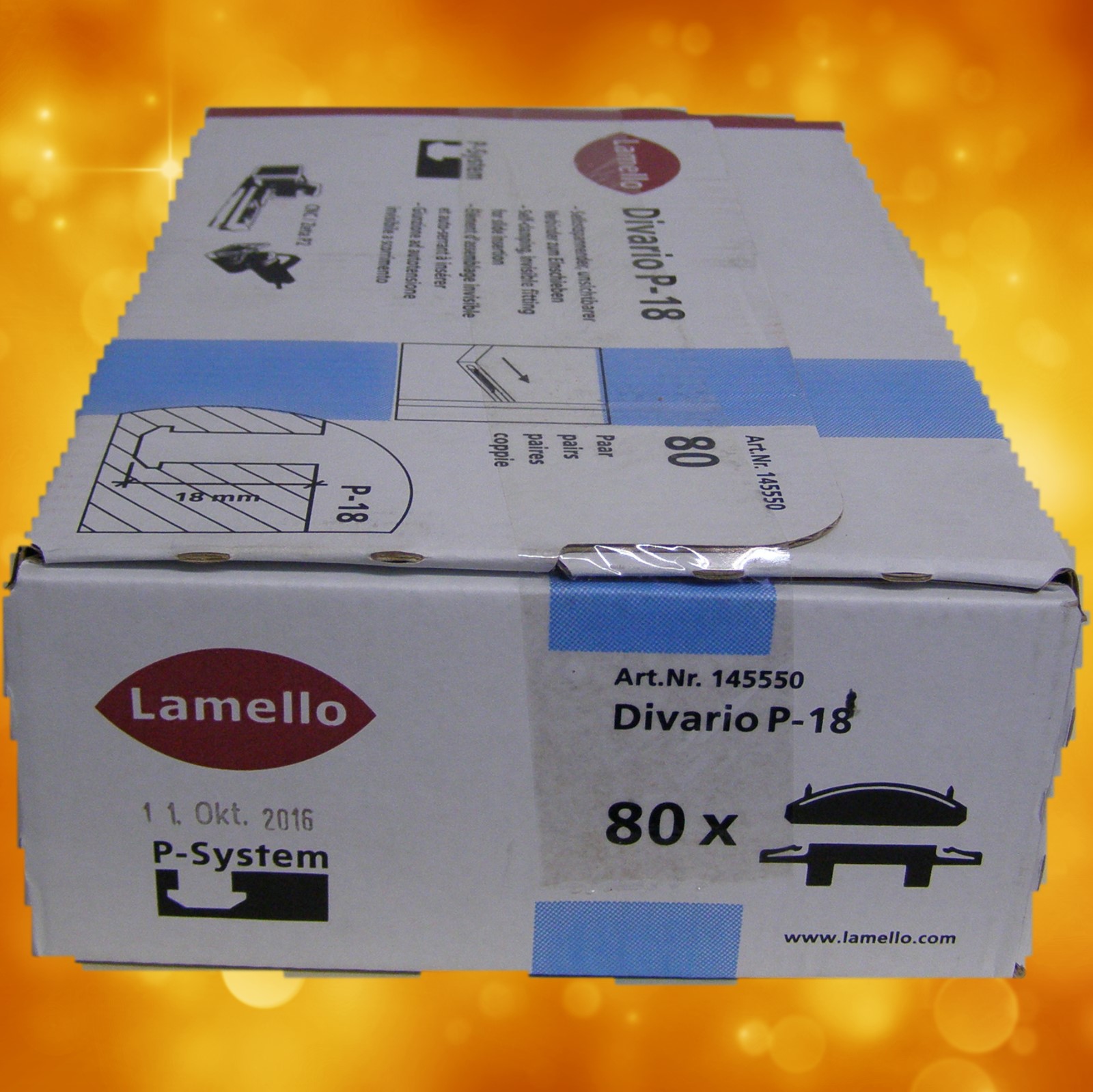 Lamello 145550 Slide In Shelf Connector Divario P-18 (Pair) 80
145550