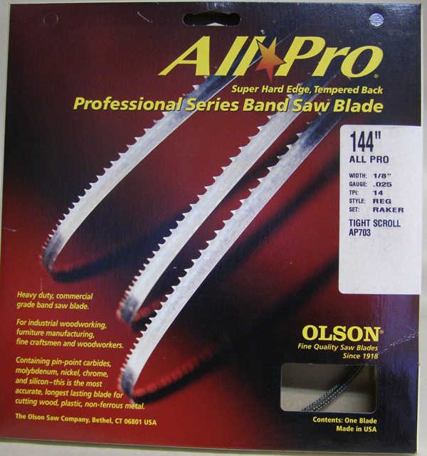 Olson 144" All Pro Band Saw Blades Mike's Tools