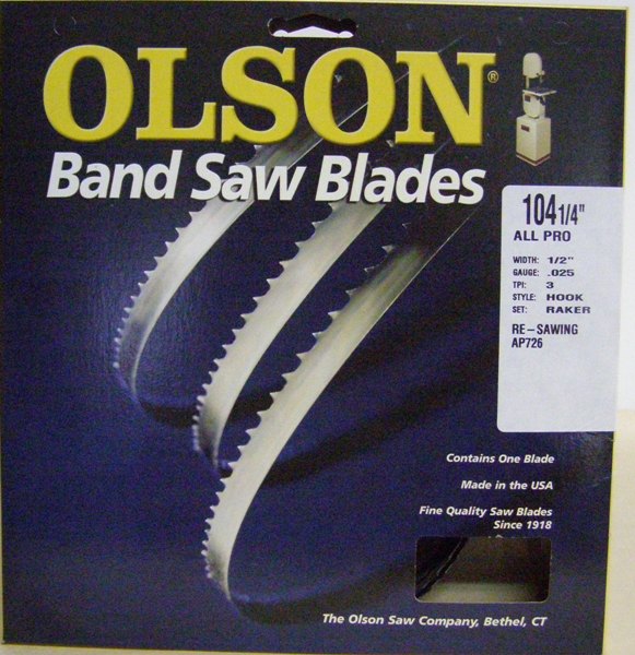 Olson All Pro AP726104 104-1/4 x.025 x 1/2 3TPI Style Hook AP726104