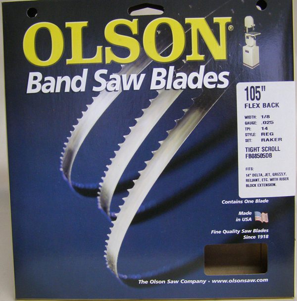 Olson Hard Edge Flex Back 105" x 1/8" x .025 14 TPI Style Regular FB08505