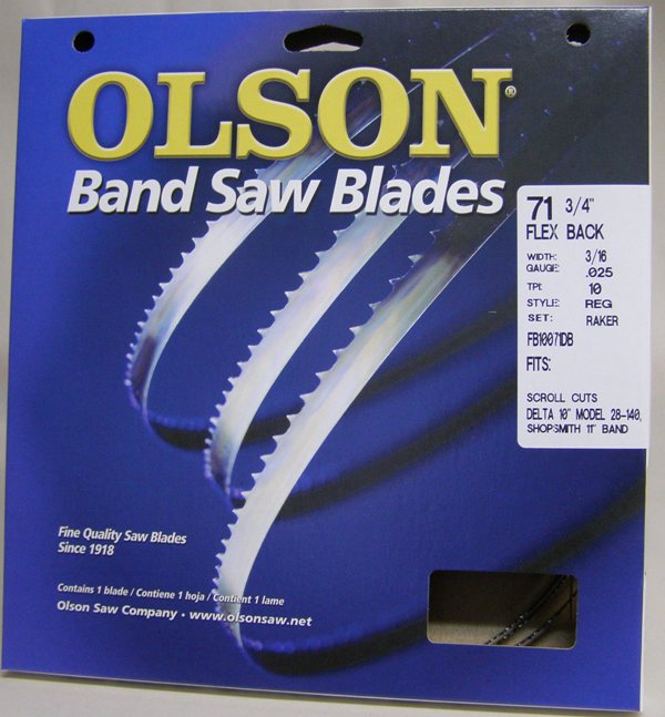 Olson Hard Edge Flex Back 71-3/4" x  3/16" x .025 10 TPI Style Regular FB10071DB