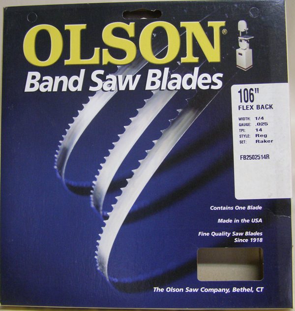 Olson 106" Band Saw Blade 1/4" x .025 14 TPI Style Regular FB2502514R106