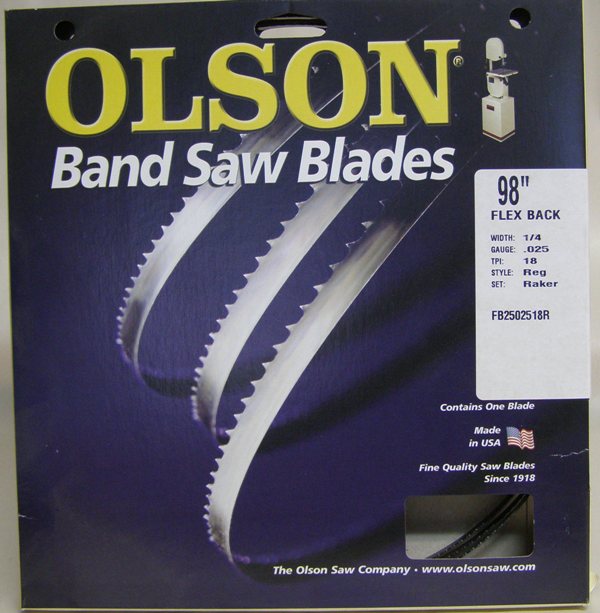 Olson 98" Band Saw Blade 1/4' x .025' 14 TPI Style Regular FB2502514R98