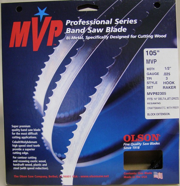 Olson 105" MVP Band Saw Blade 1/2" 3TPI MVP82305