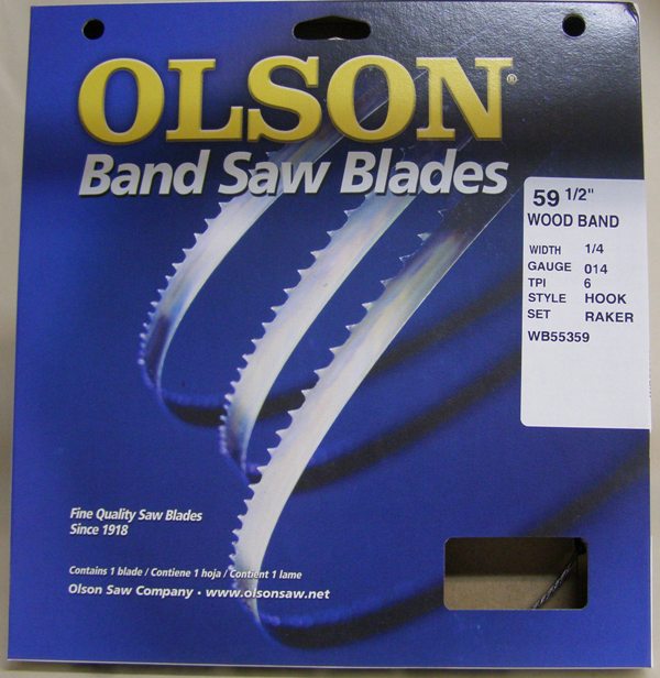Olson Band Saw Blade TK12559 Olson 59-1/2 x 1/4 x .20"  6 TPI Skip TK12559
