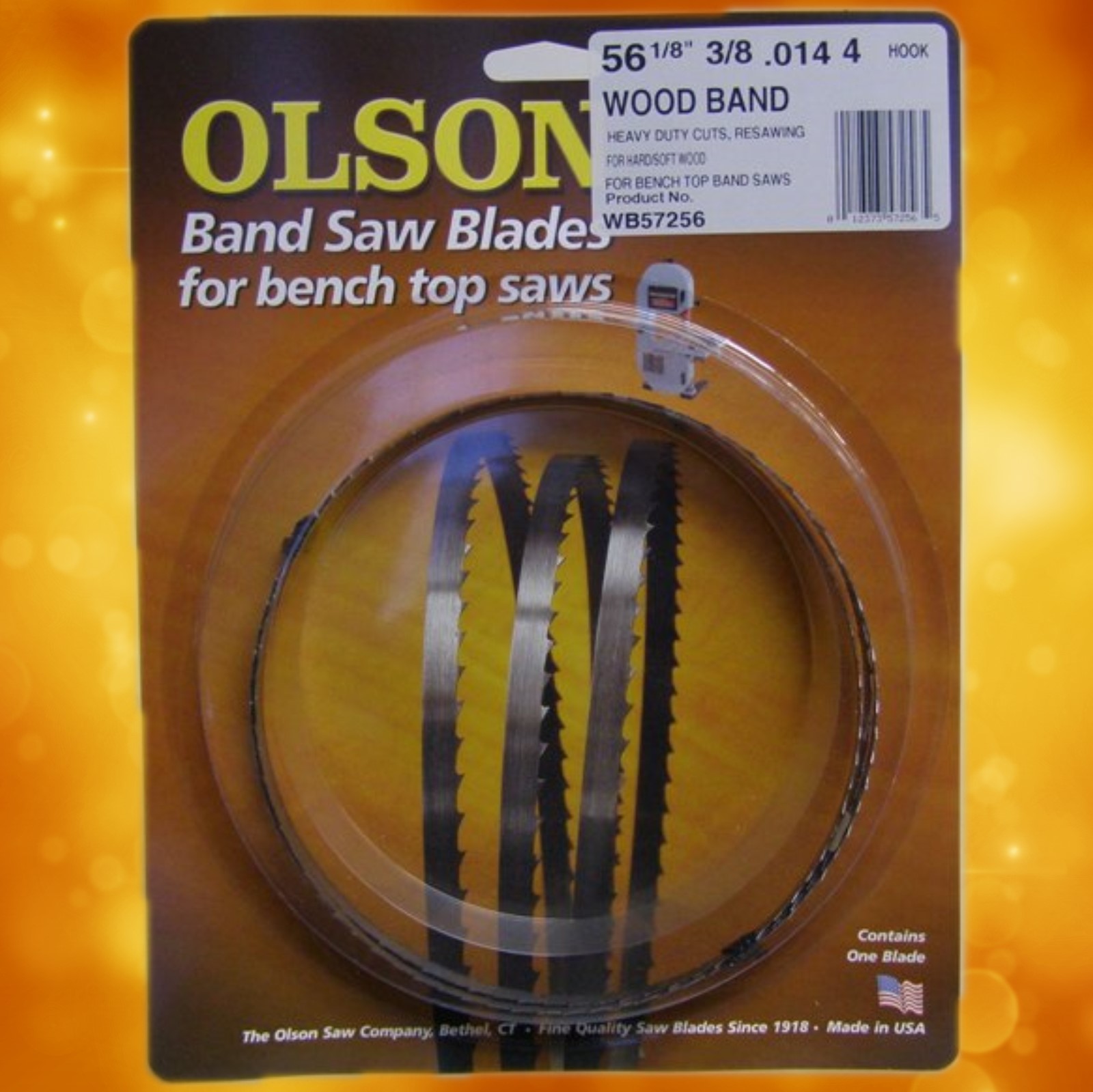 Olson Wood Blade 56-1/8" x 3/8" x .014" 4TPI Style Hook  WB57256