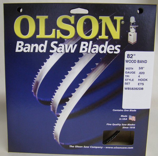Olson Hard Edge Flex Back 82" x 3/8" x .020" 4 TPI Style Hook