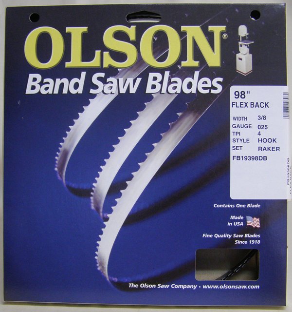 Olson Band Saw Blade FB3752514R Olson Hard Edge Flex Back 98" x 3/8" x .025" 14 TPI Style Regular (2) FB3752514R