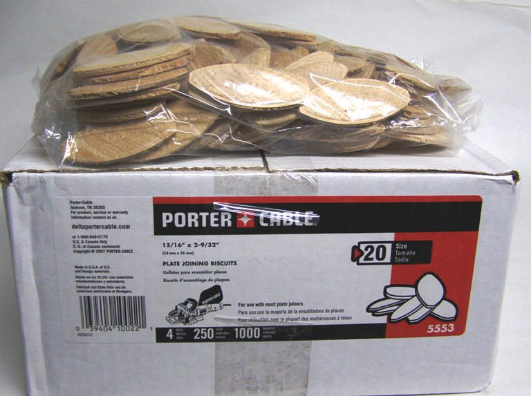 Porter Cable 5553 Plate Joining Biscuits "20" 1000 Count 5553