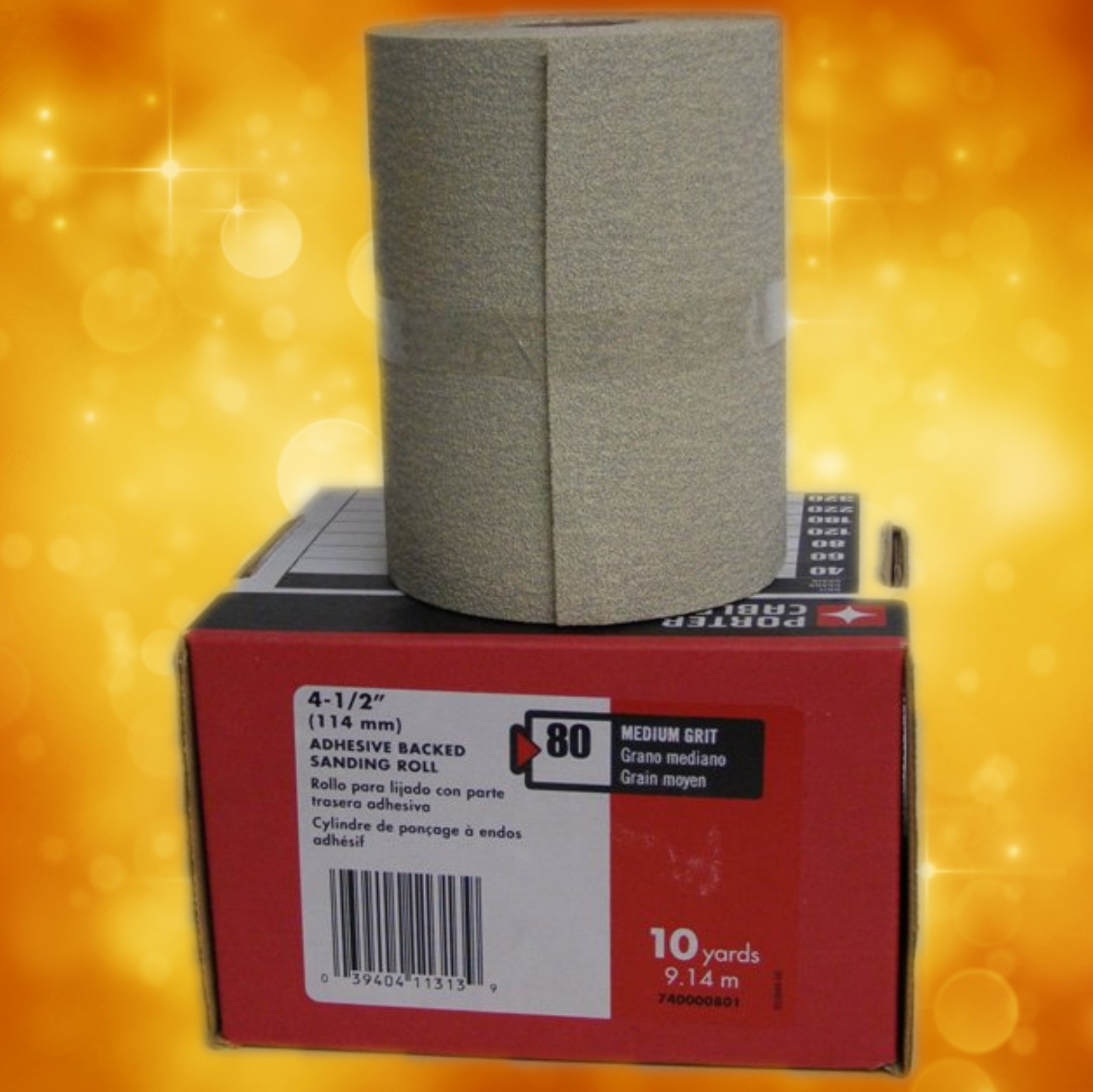 Porter-Cable 4-1/2" x 10 Yard, Adhesive-Backed Sanding Roll - 80 Grit 740000801