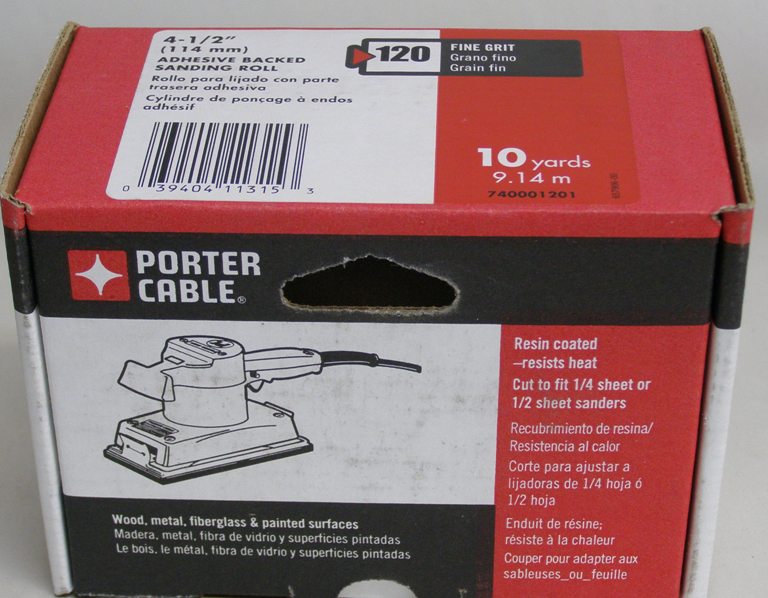 Porter Cable 740001201 120 Grit 4-1/2&quot; x 10 Yard, PSA Sanding Roll
740001201