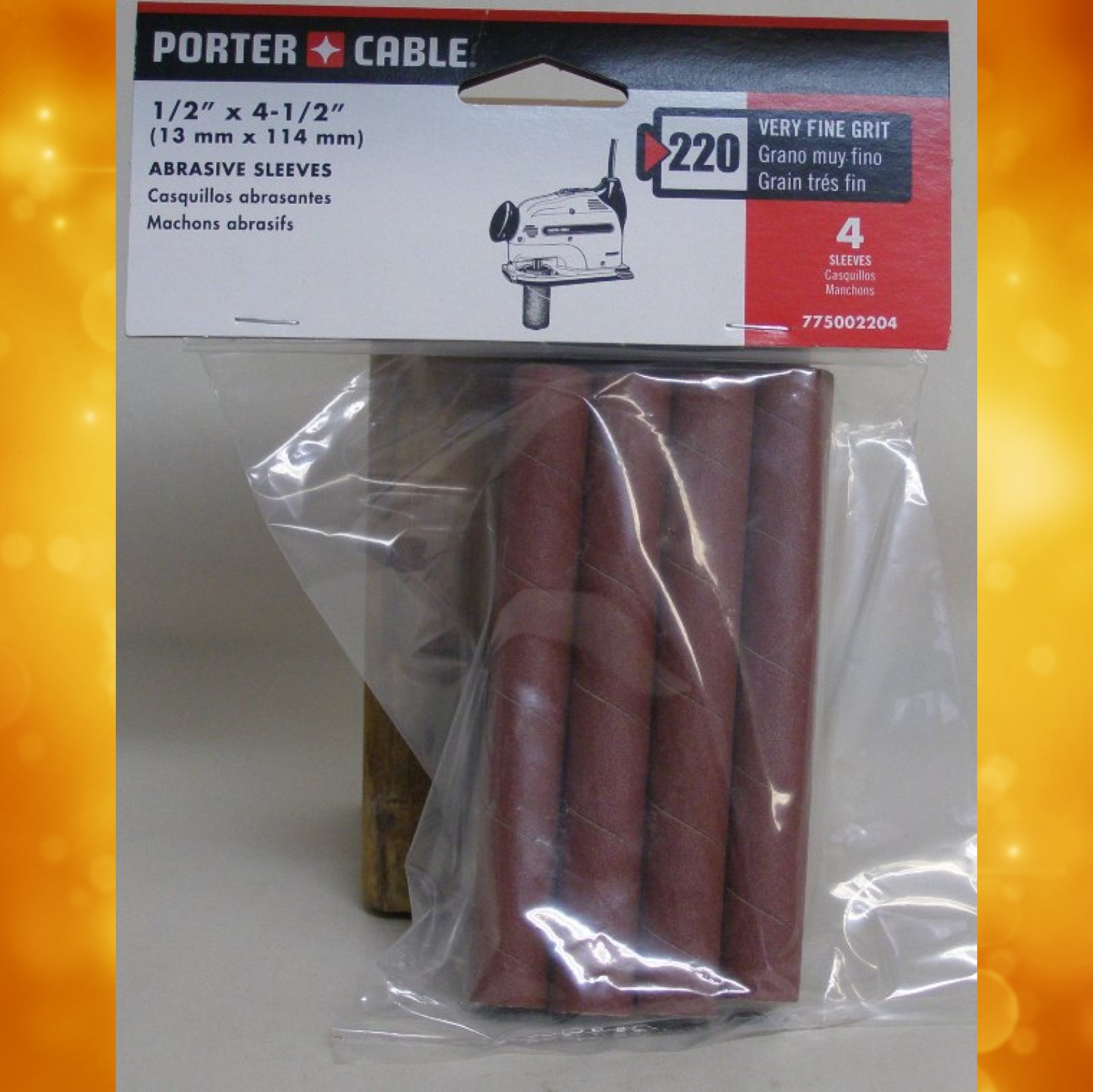 Porter Cable Sanding Sleeves 775002204 Porter-Cable 1/2" Drum Spindle Sanding Sleeve - 220 Grit 775002204