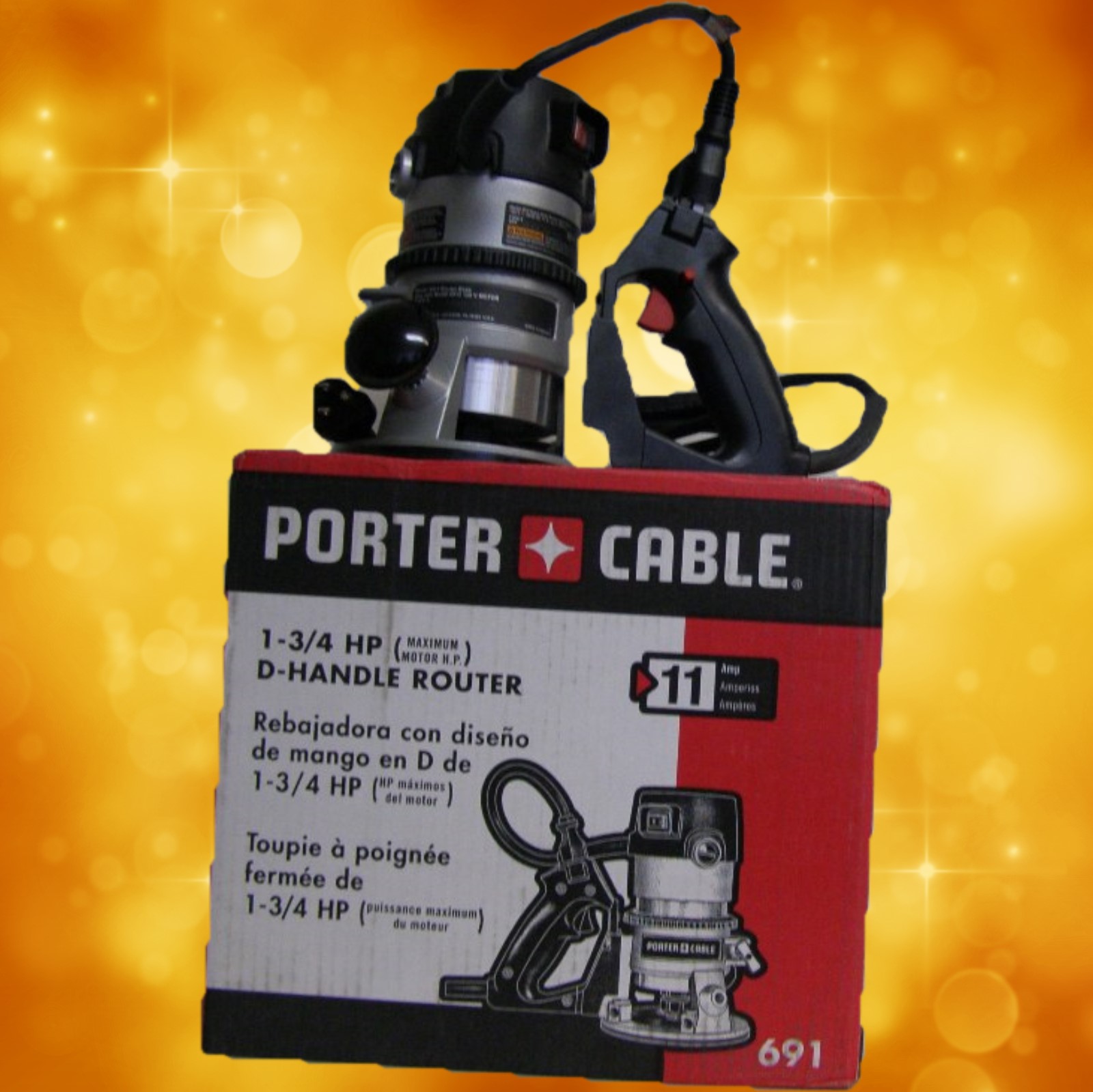 Porter Cable Router 691  1-3/4 Peak HP D-Handle 