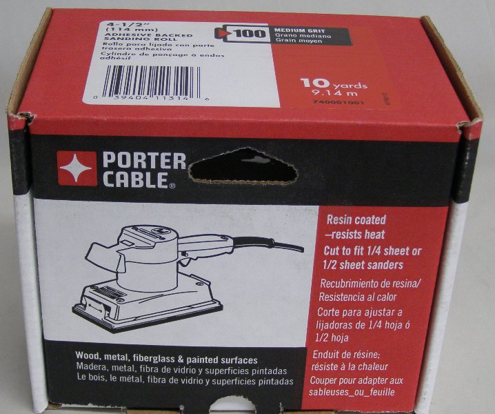 Porter Cable 740001001 100 Grit 4-1/2&quot; x 10 Yard, PSA Sanding Roll
740001001