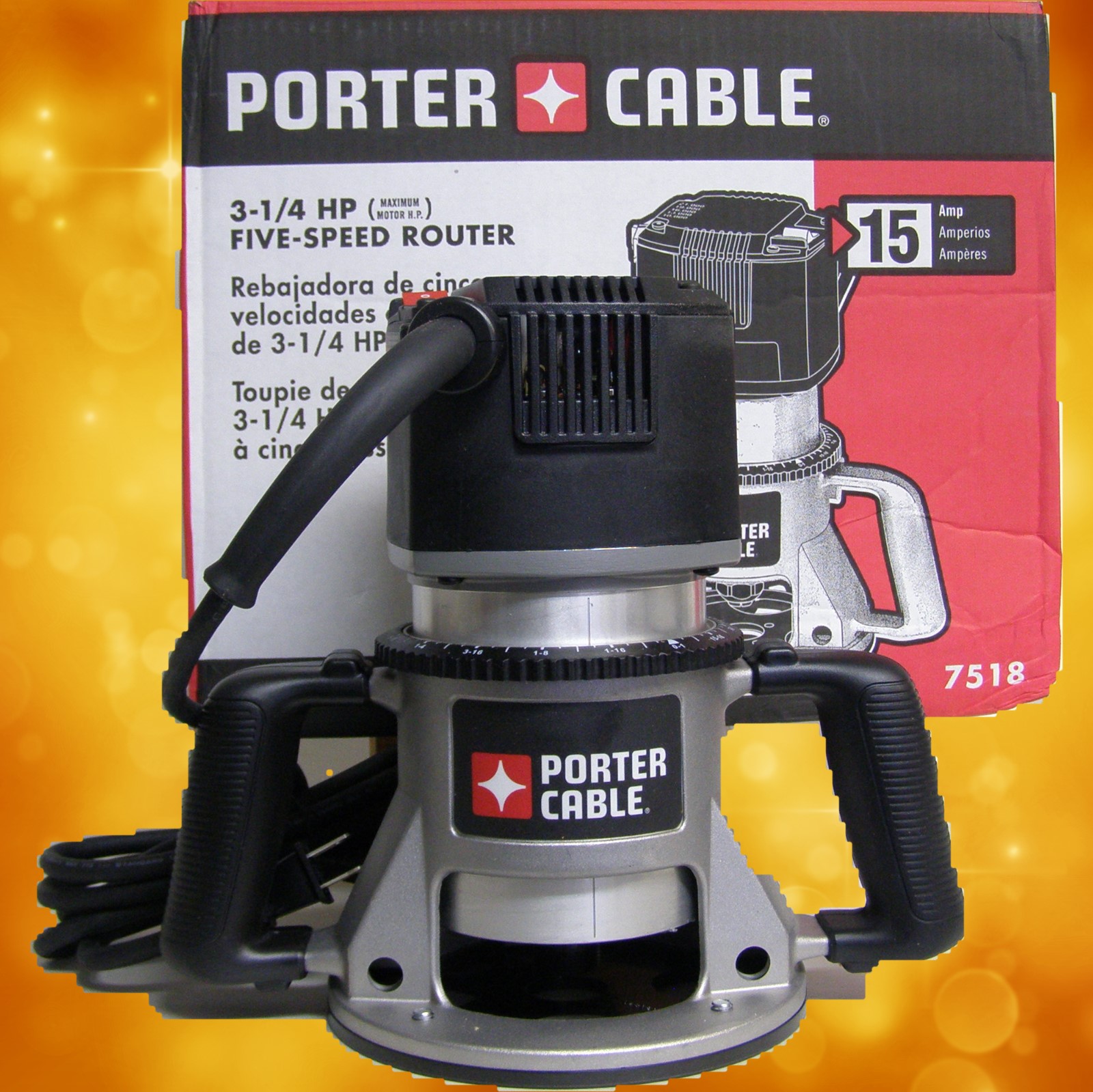Porter Cable Router 7518  3-1/4 HP  