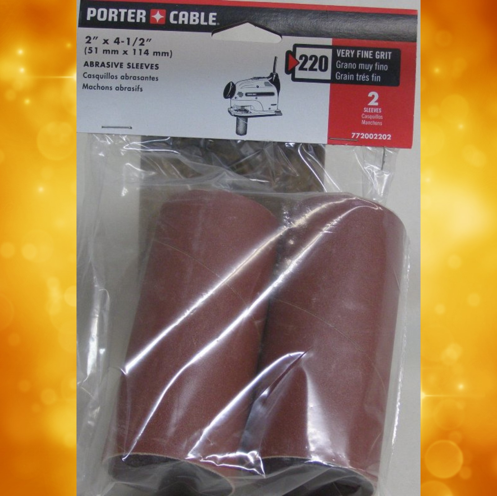  Porter-Cable 2" Drum Spindle Sanding Sleeve - 220 Grit 772002202