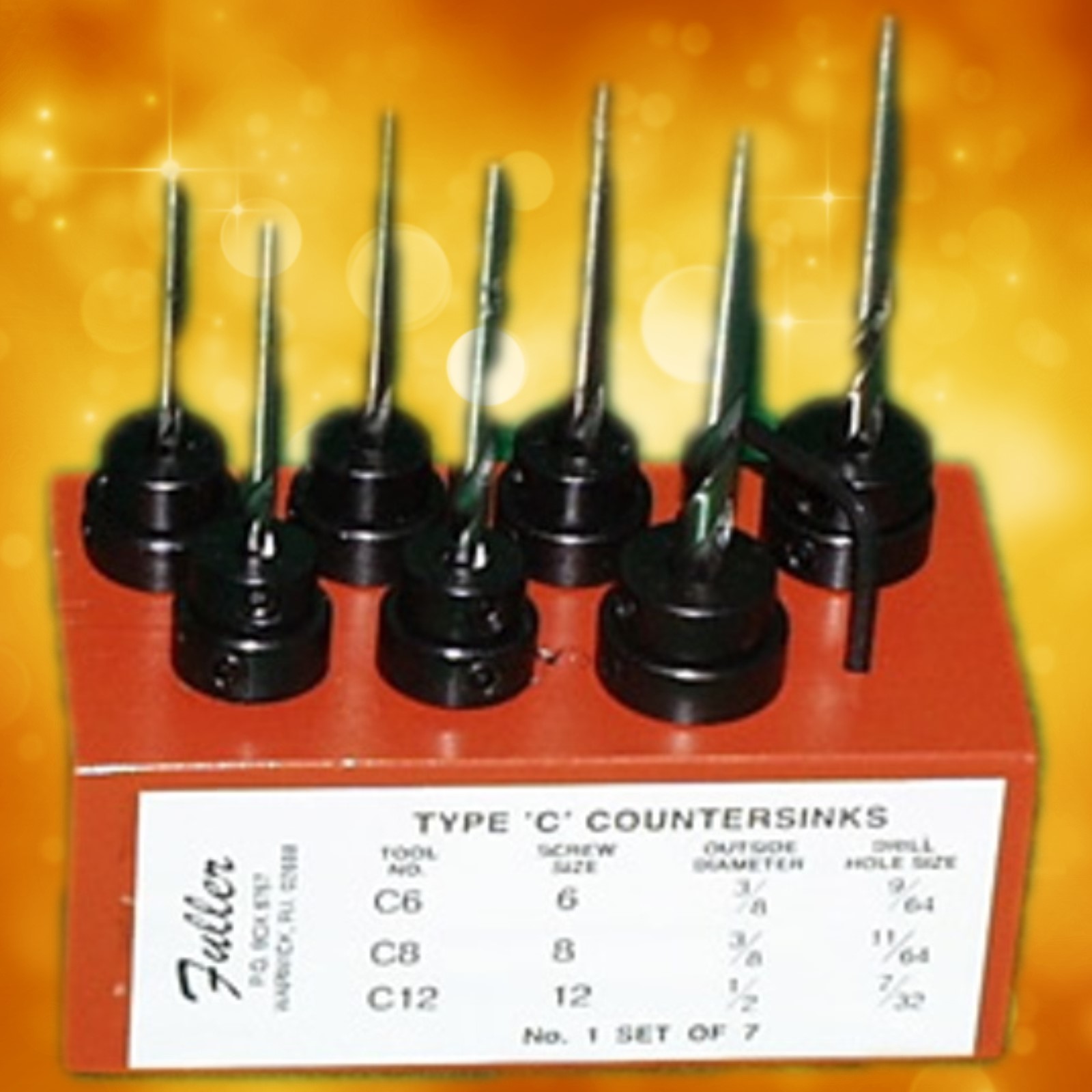 Fuller Countersinks Set of 7 Type C 355-4000