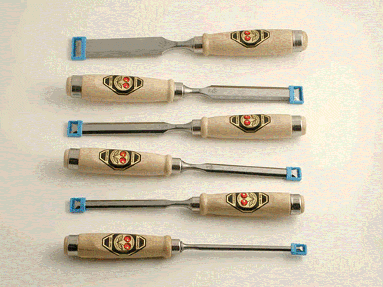 Two Cherries 500-1575 Set of Six Chisels in TC Leather Roll
500-1575