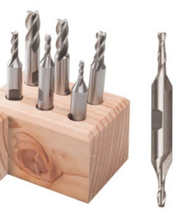 Sherline 6 PIECE 3/8" END MILL SET (DOUBLE ENDED) 4 Flute 7401