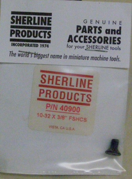 Sherline Tool Part 40900 Sherline Flat Head Socket Head Screw 40900