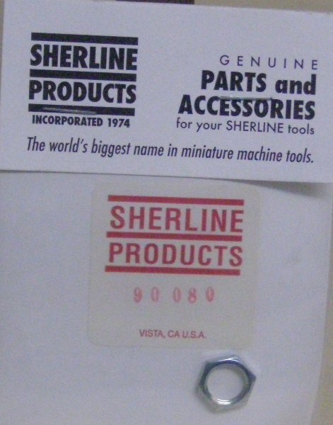 Sherline Tool Part 90080 Sherline Hex Nut 90080
