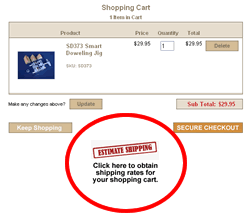 Estimate Shipping Before You Checkout!