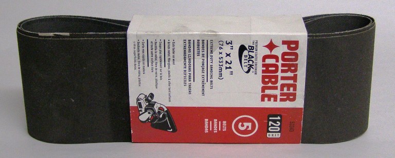 Porter-Cable 3" x 21" Black Belt™ Premium Sanding Belt - 120 Grit 53343