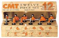 CMT 12-Piece Router Bit Assortment, 1/4" shank 800.503.11