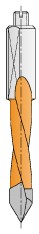 CMT 2 Flute 70 mm Industrio "V" Point Drill - 8 mm diameter RH 314.080.41