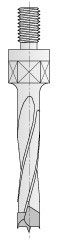 CMT 4 Flute TCT Threaded Dowel Drill (8 mm Shank) - 5 mm diameter RH 344.050.11