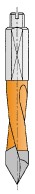 CMT 2 Flute 56 mm TCT "V" Point Drill - 5 mm diameter LH 367.050.12