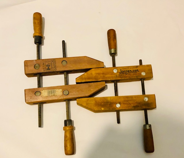 Wooden 10 In. Adjustable Handscrew Clamps (2) Wooden Screw ClampsU